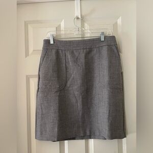 Women’s LOFT Slate Heather Pocket Shift Skirt  8 lined business casual modern